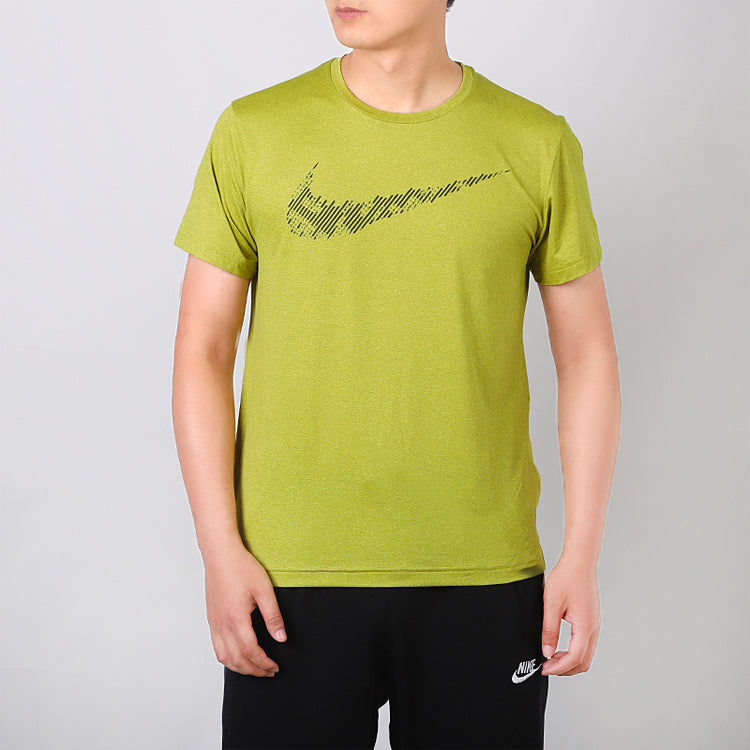 Nike Dri-Fit Printing Training Tops Short Sleeve Green CJ4634-222