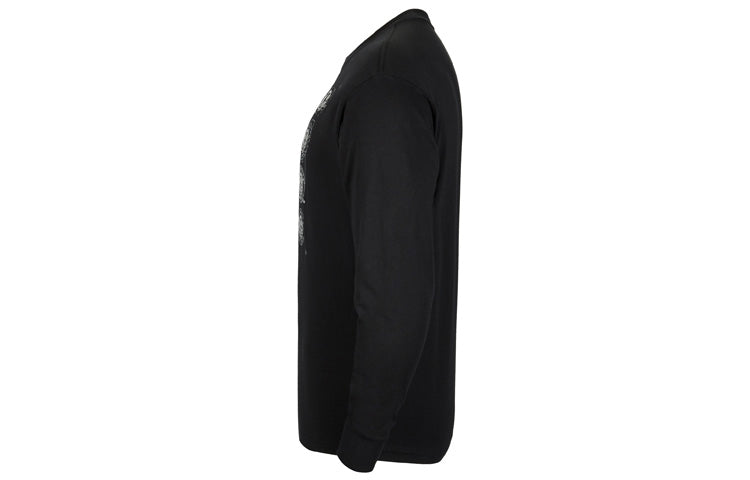 Nike MENS Brooklyn Nets Crew-neck Long Sleeve Print Black CZ7380-010