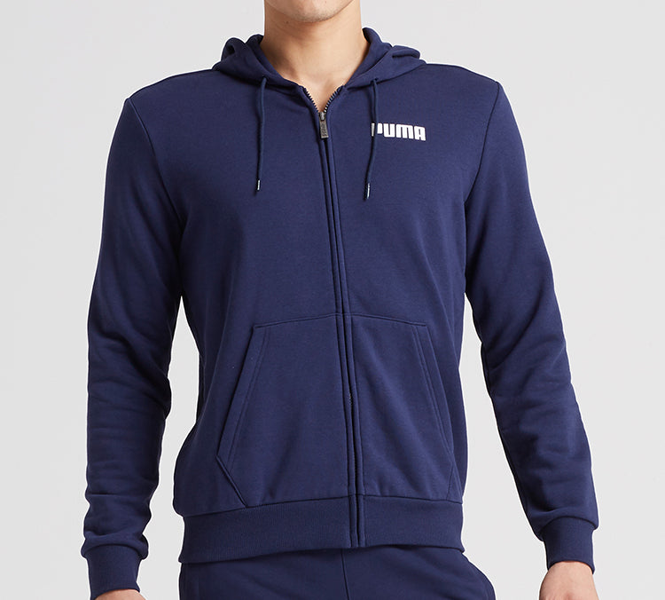 PUMA Colorblock Logo hooded Casual Blue 855279-03
