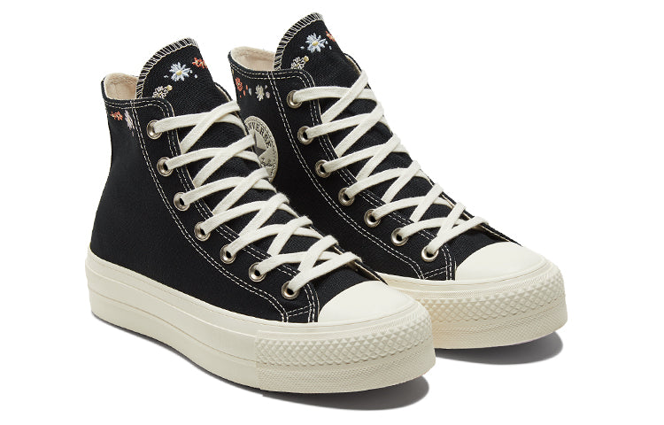 (WMNS) Converse Chuck Taylor All Star Lift Platform High 'Embroidered Floral - Black' A01592C