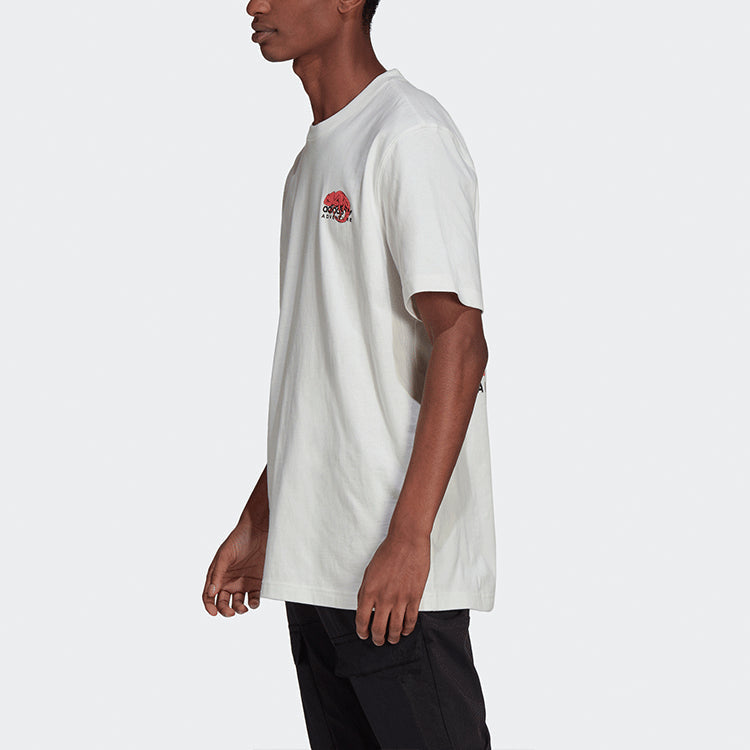 adidas originals Printing Pattern Sports Round Neck Short Sleeve White HF4761