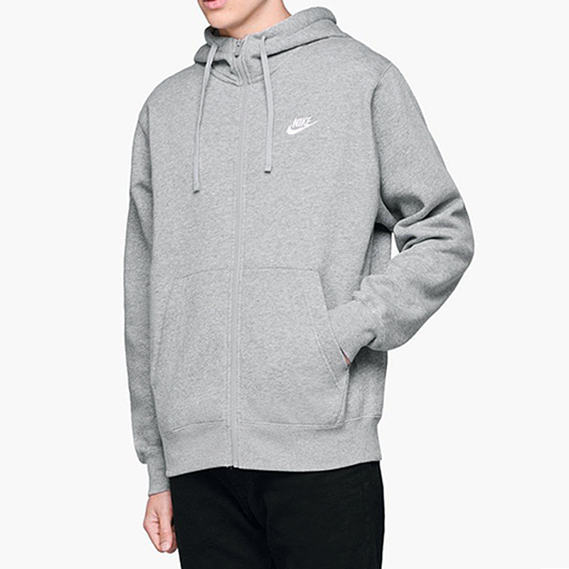 Nike Casual Sports Solid Color Zipper hoodie Jacket Gray BV2645-063