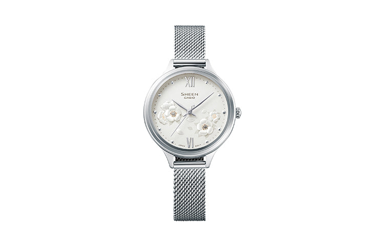 CASIO SHE-4551M-7AUPR SHEEN Sapphire Crystal Analog SHE-4551M-7AUPR