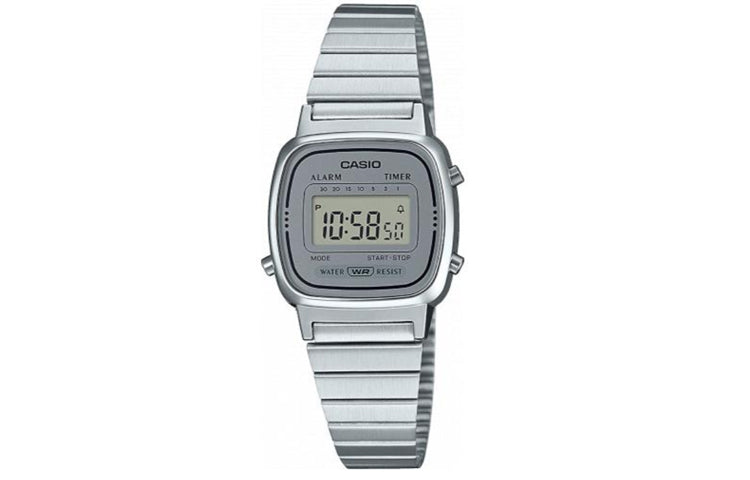 CASIO Couple Waterproof Mens Silver Digital LA670WEA-7EF