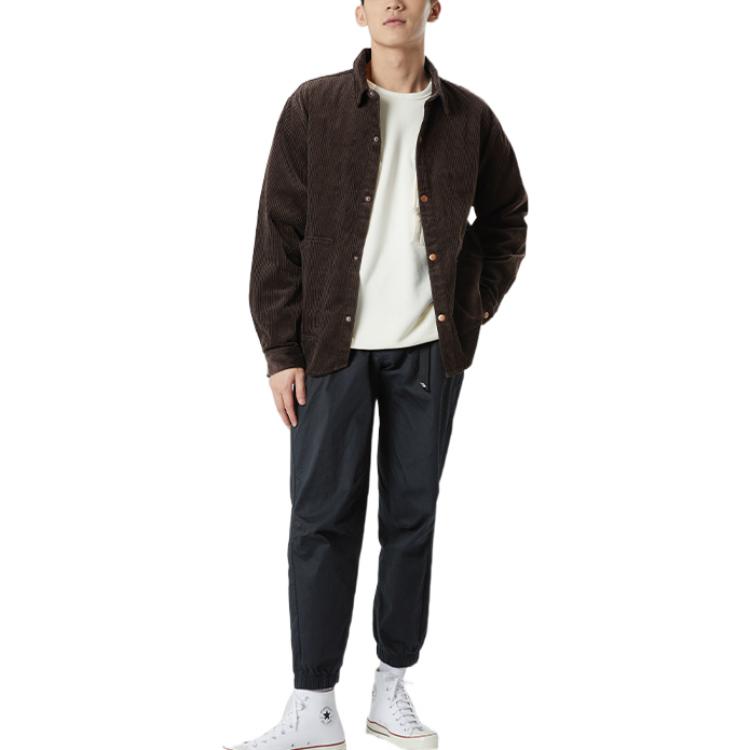 Converse Corduroy Button Shirt Asia Sizing 'Dark Brown' 10024006-A03