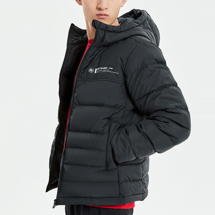 Li-Ning Logo Training Down Jacket 'Black' AYMQ033-1