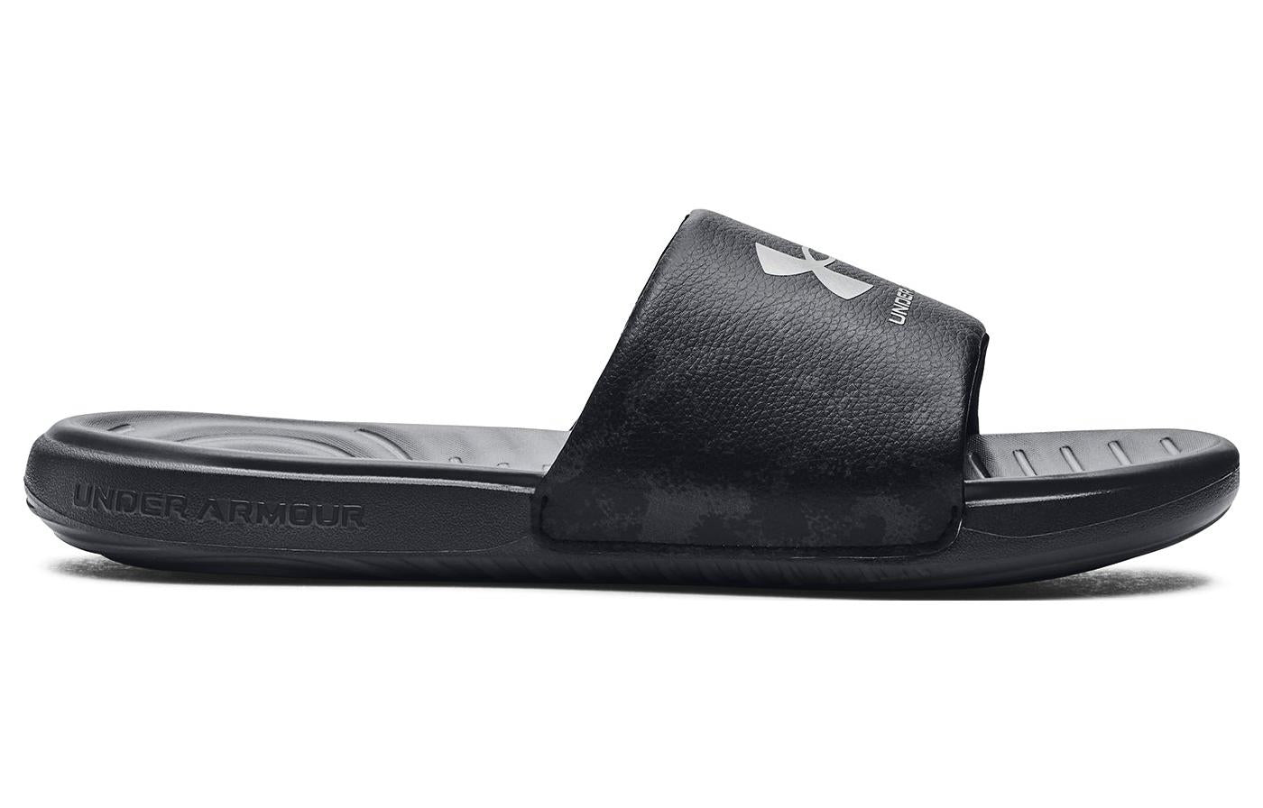 Under Armour Ansa Graphic Slides 'Black Pitch Grey' 3024434-018