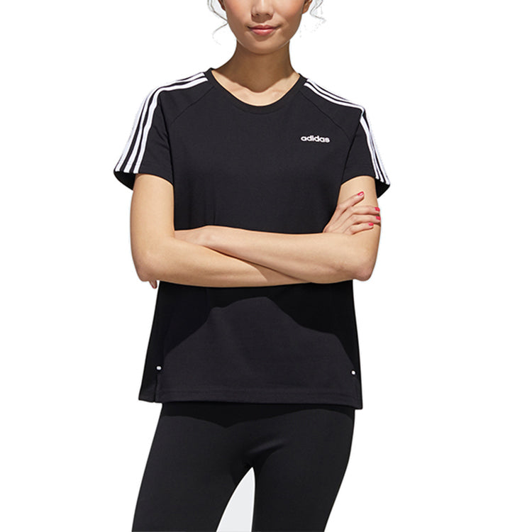 (WMNS) adidas neo ESNTL 3S TEE Sports Short Sleeve Black GJ7948