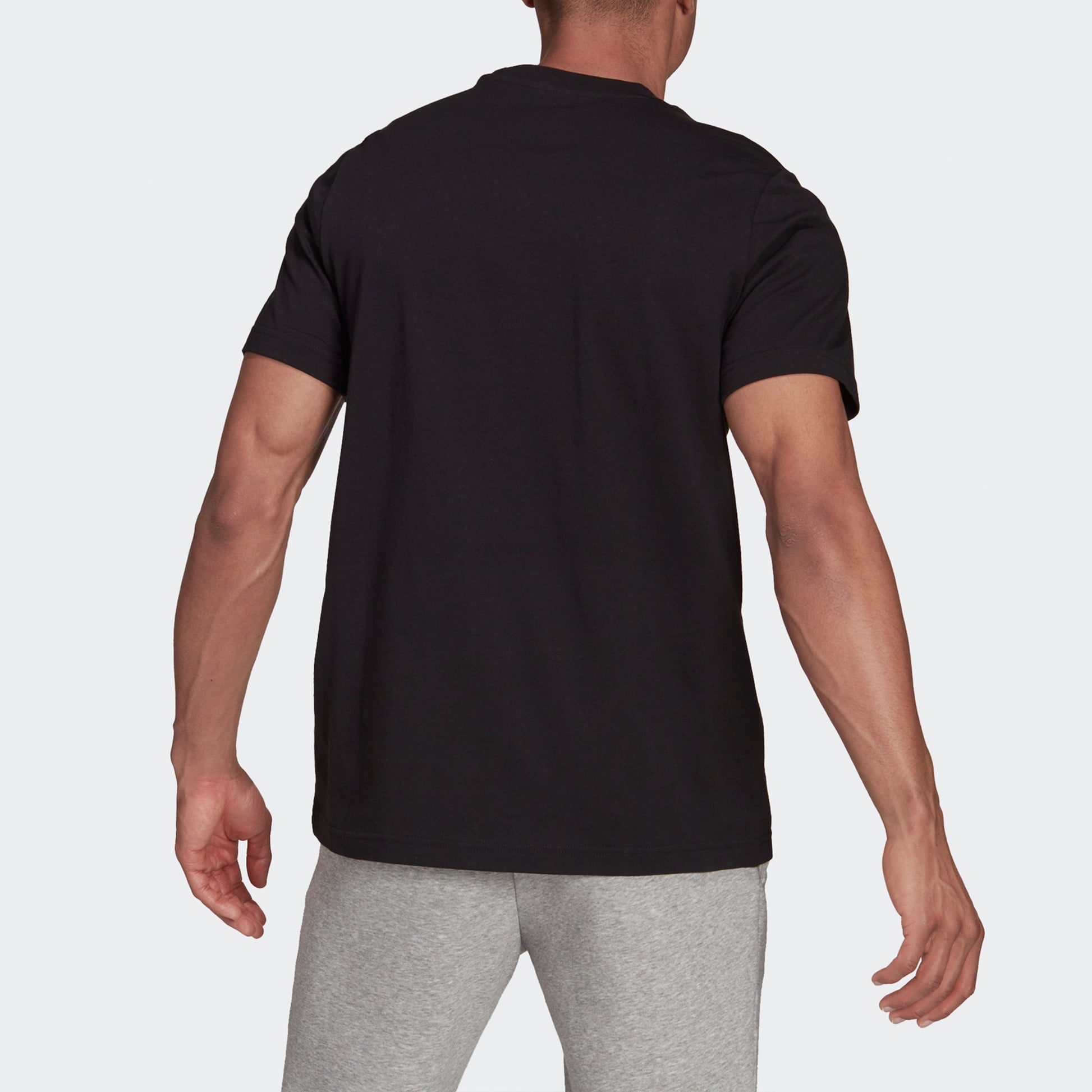 adidas M Ddlbmb S G T Alphabet Printing Sports Short Sleeve Black GS6283