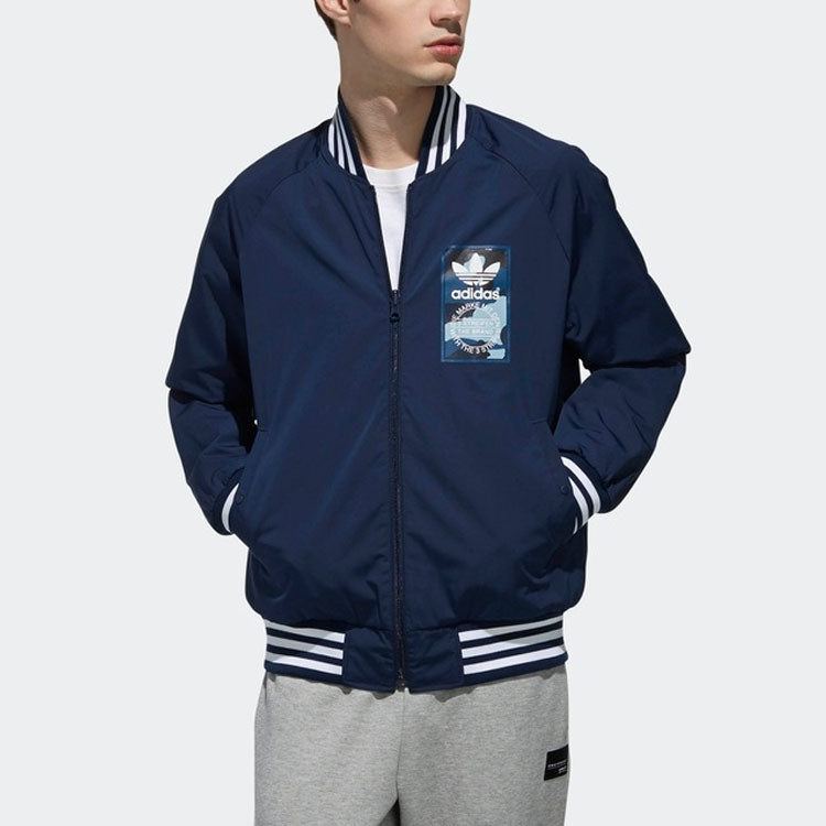 adidas originals REV Jacket Logo Printing Sports Blue DX4220