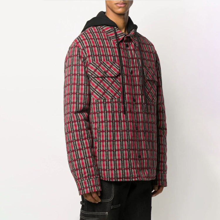 Off-White Mens Hoodie Jacket Plaid OMEA236F20FAB0012510