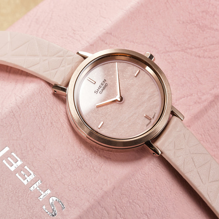 Casio Sheen Minimalistic Business Analog Watch 'Gold Pink' SHE-C150CGL-4AUPFP-PERSON