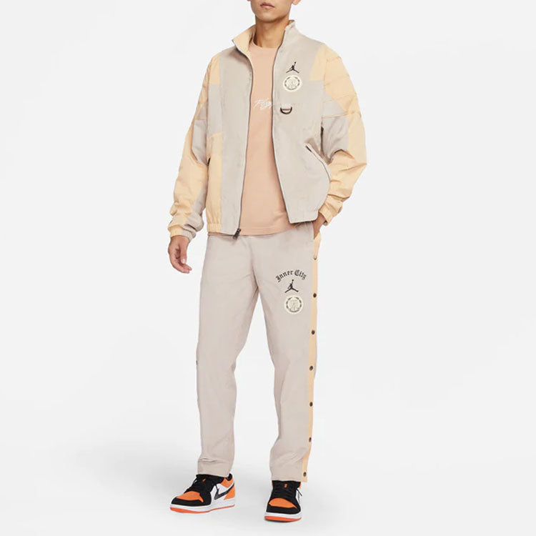 Air Jordan x HTG Crossover Contrast Color Stitching Logo Stand Collar Jacket US Edition DJ7975-236