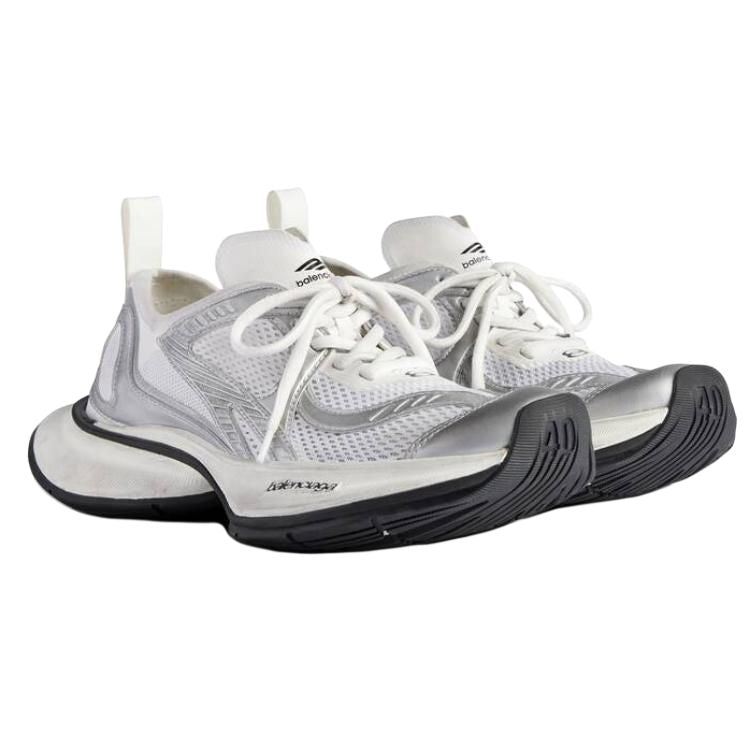 (WMNS) Balenciaga Circuit Sneakers 'White and Silver Polyester Nylon TPU and Polyurethane' 793944WFLGY9100