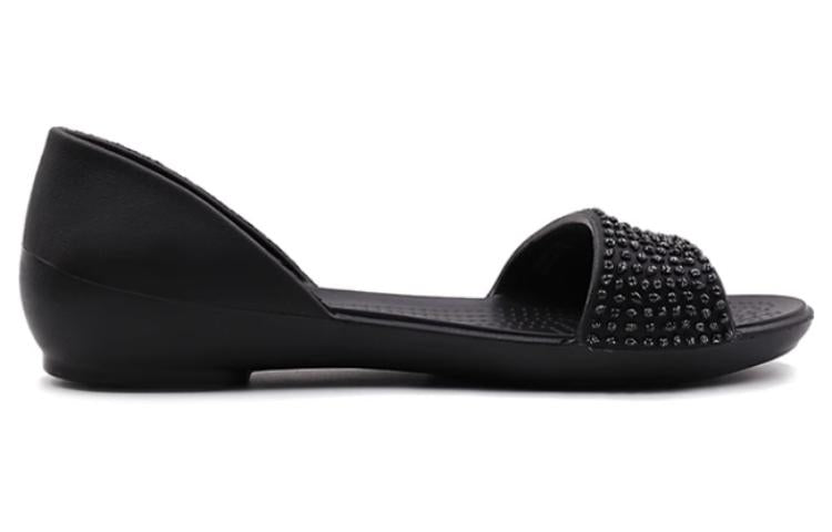 (WMNS) Crocs Lina Embellished D'Orsay Flat 'black' 204361-060