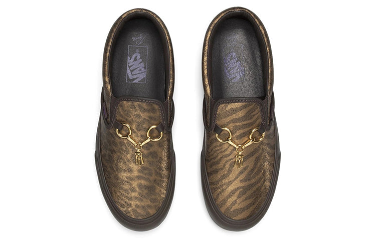Vans Needles x Vault Classic Slip-On V 'Animal Print - Brown' VN0A3QXY2GU