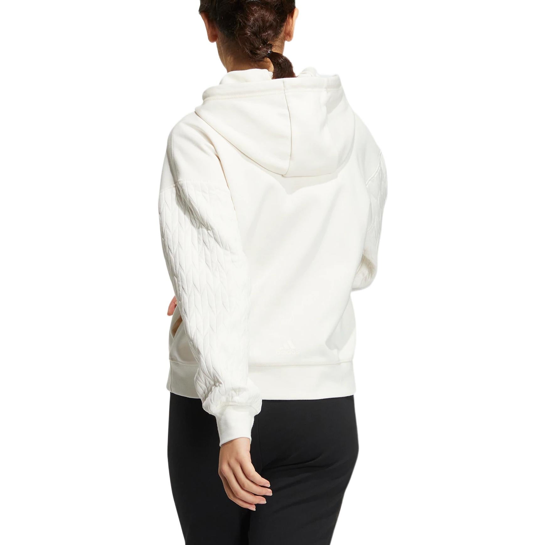 (WMNS) adidas Met Hoodie Asia Sizing 'White' HM7104