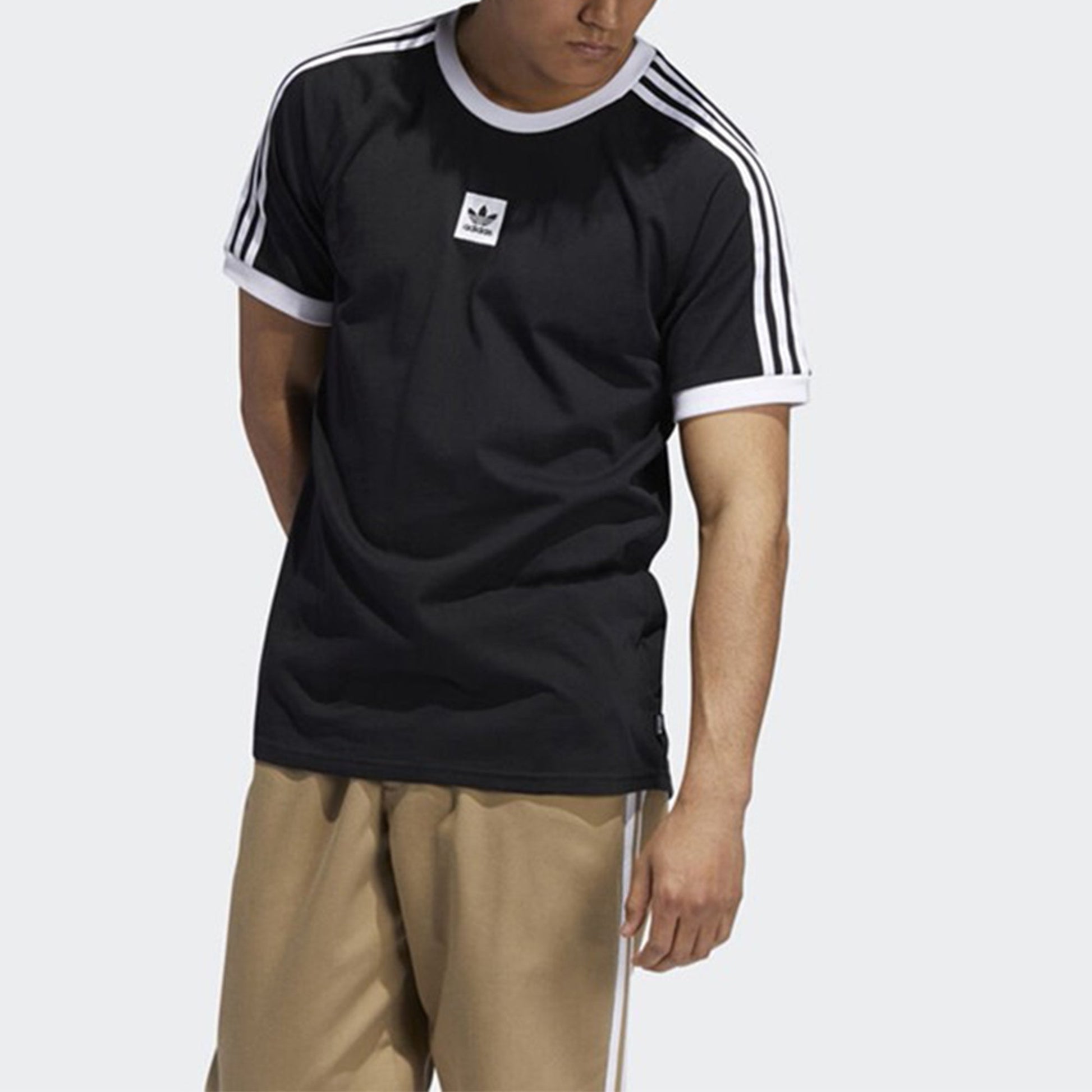 adidas originals Cali 2.0 Tee Casual Sports Round Neck Short Sleeve Black EC7375
