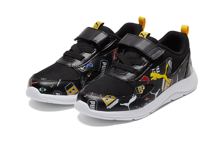(PS) PUMA Fun Racer AC SportsRunning Shoes Black/Yellow/White 383575-01