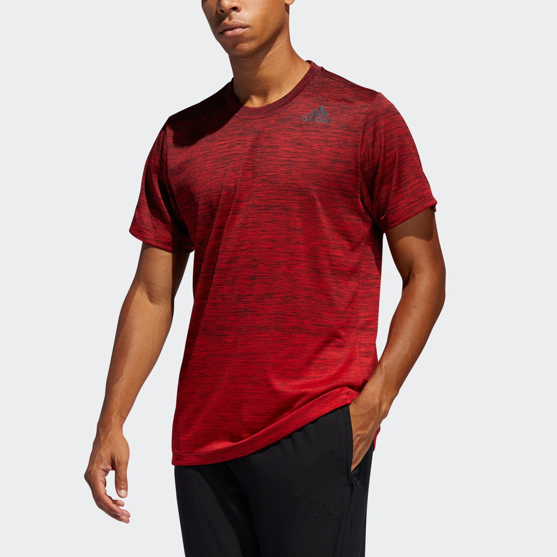 adidas Gradient Tee Casual Sports Breathable Round Neck Short Sleeve Red FL4395
