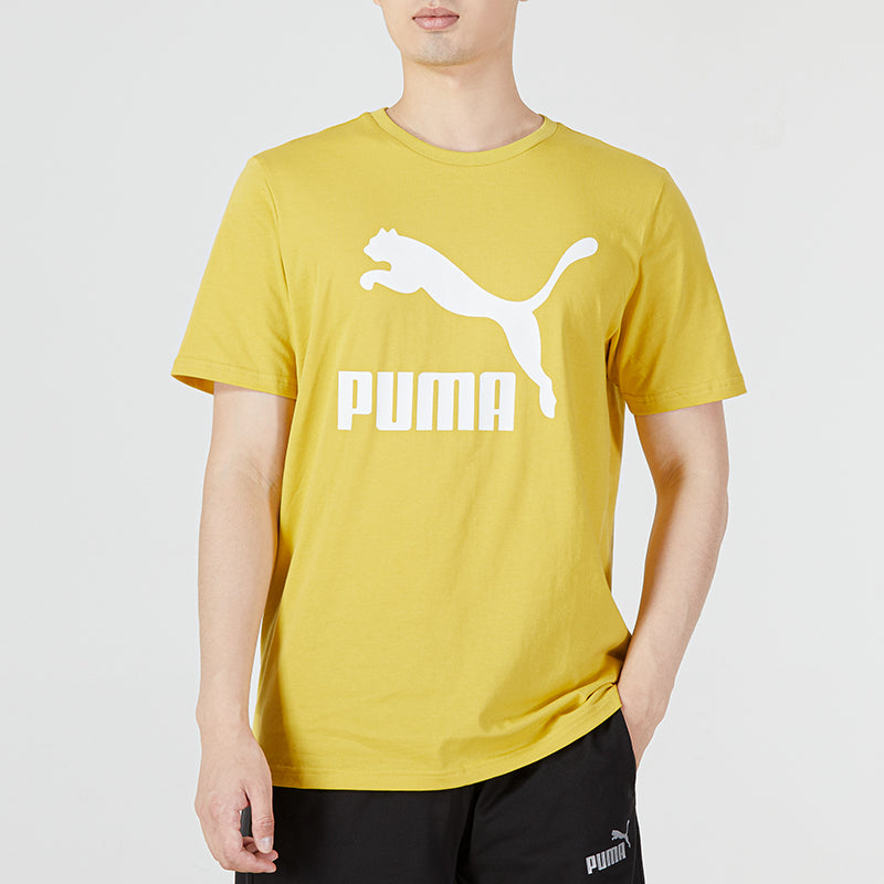 PUMA Classics Logo T-Shirt 'Yellow White' 532280-31