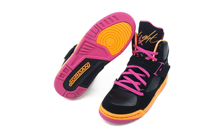 (GS) Air Jordan Flight 45 High 'Black Orange Purple' 524864-028