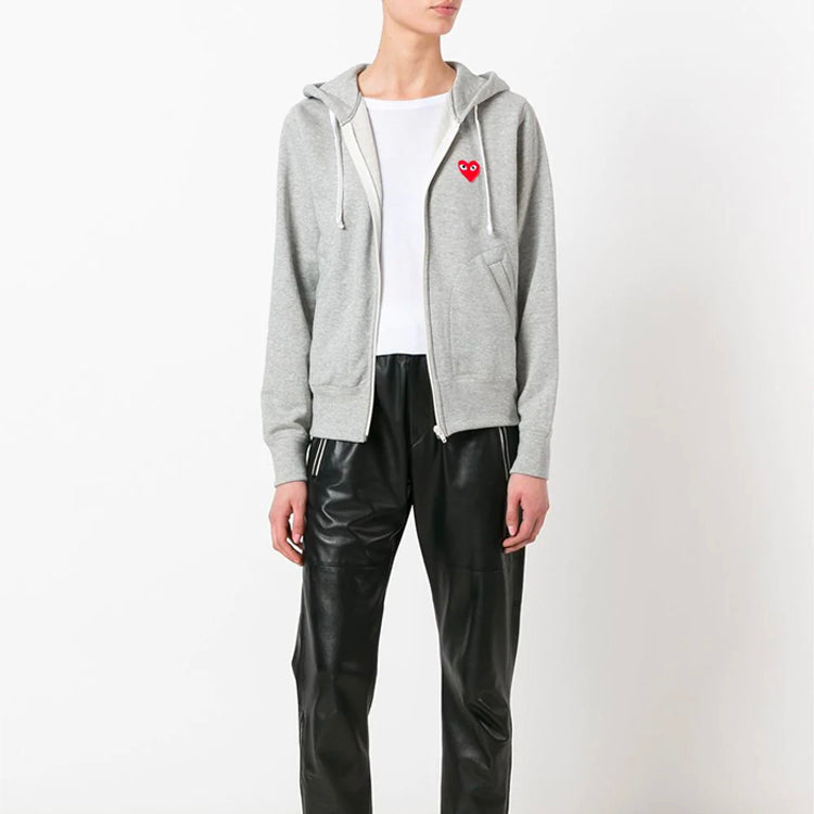 (WMNS) COMME des GARCONS PLAY Zip Hooded Jacket 'Grey' AZ-T167-051-1