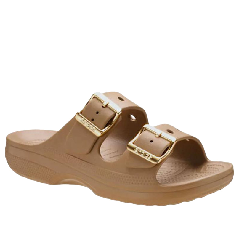 (WMNS) Crocs Metallic Buckle Saturday Sandal 'Sepia' 213316-2EY