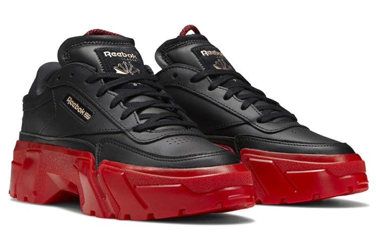 (WMNS) Reebok Club C Cardi B 'Black Vector Red' H05179