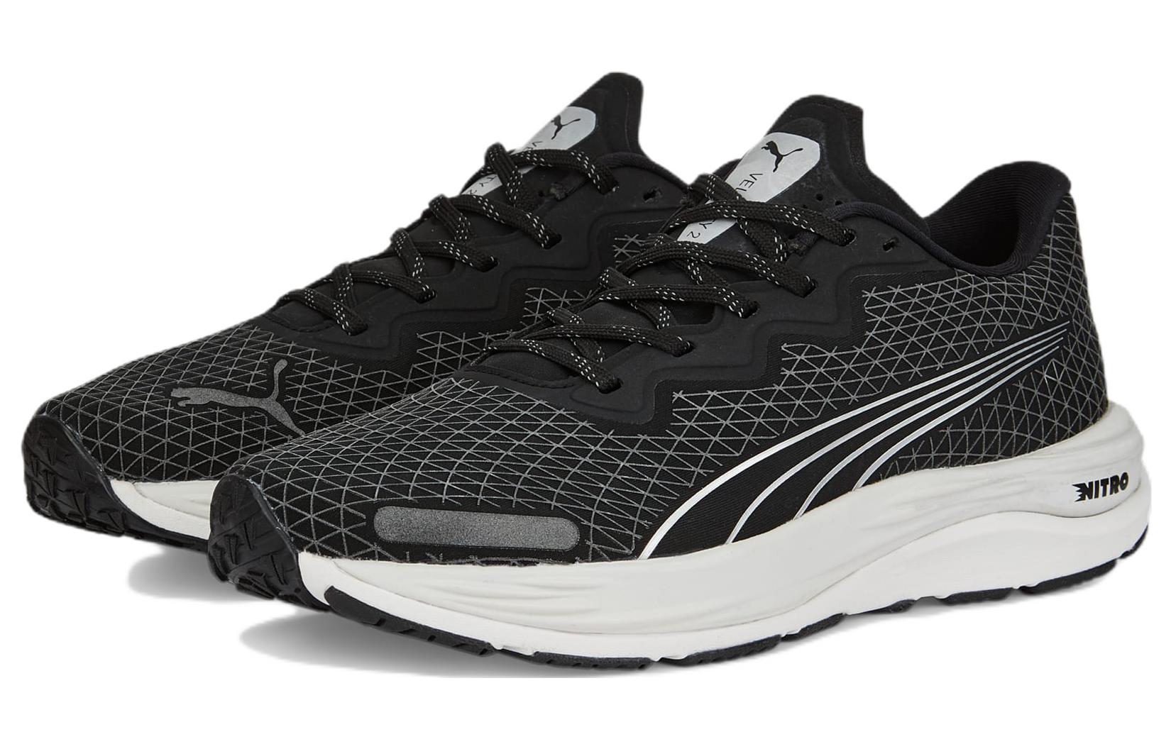 (WMNS) PUMA Velocity Nitro 2 Wtr 'Black White' 376918-01