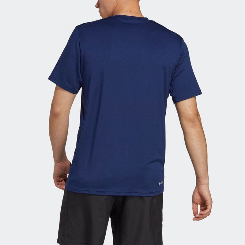 adidas Train Essentials Stretch Training Tee 'Dark Blue White' IC7414