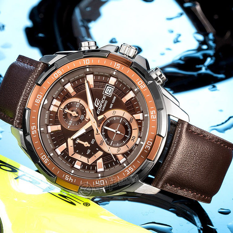 CASIO EDIFICE Serieses Men's Mens Brown Analog EFR-539L-5AV