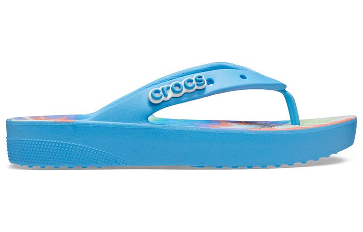 (WMNS) Crocs Classic Platform Tie Dye 'Oxygen Multi' 208043-4KT