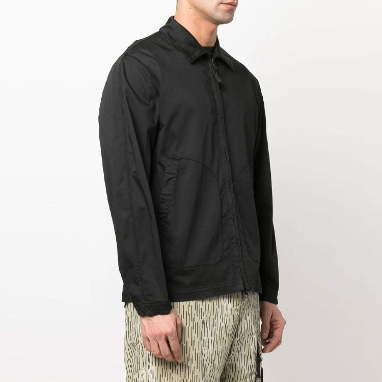 STONE ISLAND Ghost Stretch Cotton Shirt Jacket 'Black' 7615112F2-V0029