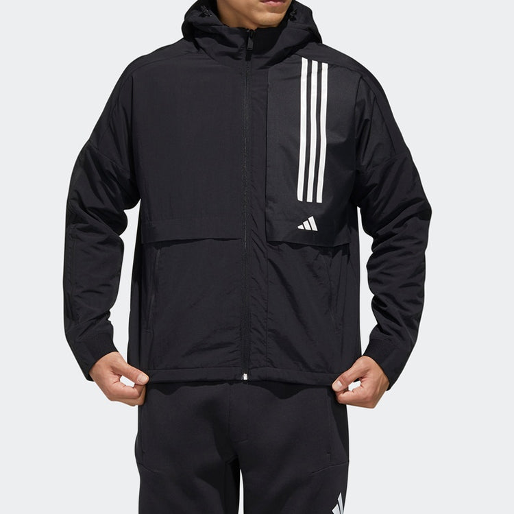 adidas Sports Woven Hooded Jacket Men Black FM9400