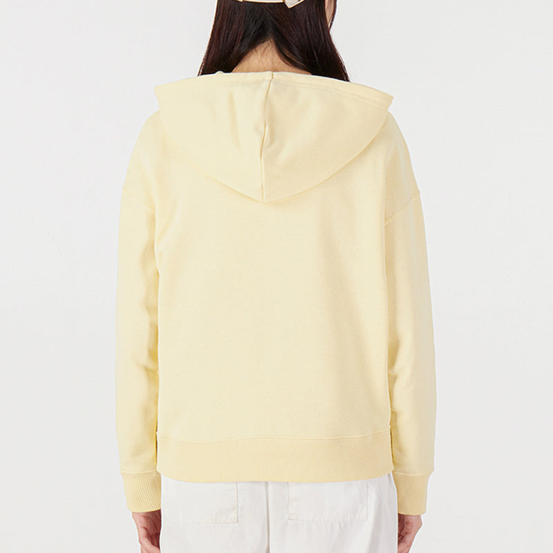 (WMNS) PUMA Contrasting Colors Logo Printing Loose Hoodie Yellow 535266-41