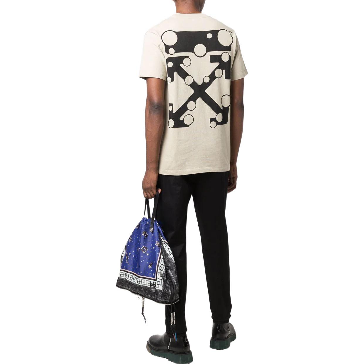 Off-White Arrow Logo Printing Round Neck Short Sleeve Creamy White OMAA027F21JER0091710
