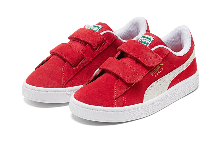 PUMA Suede Classic Xxi (Middle Kids) Casual Shoes White/Red 380563-02