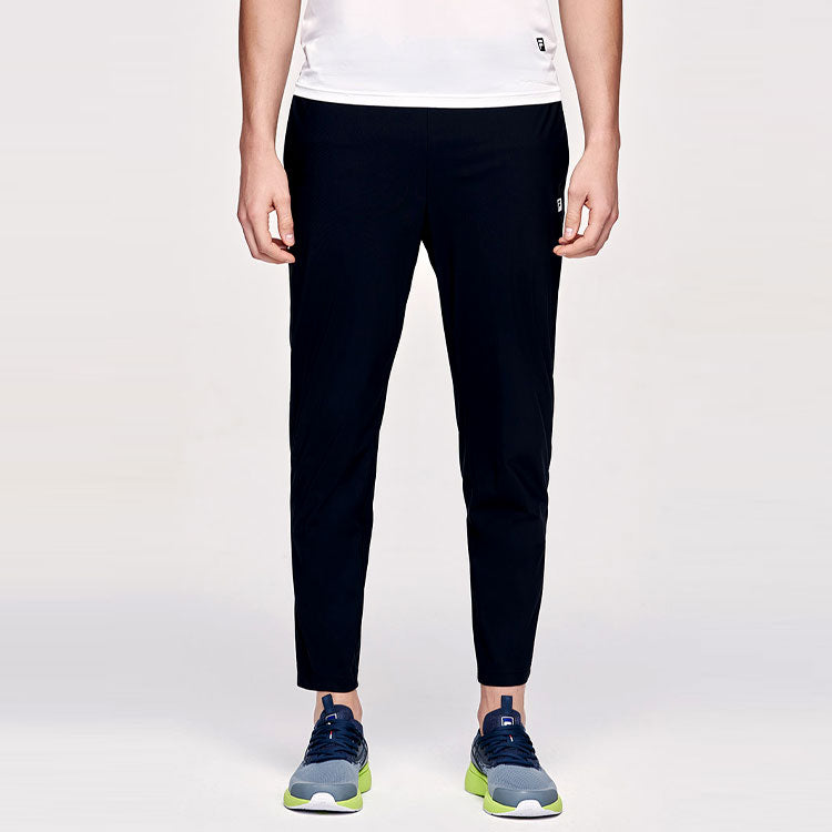 FILA Athletic Solid Color Casual Straight Sports Pants Black A11M121603F-BK