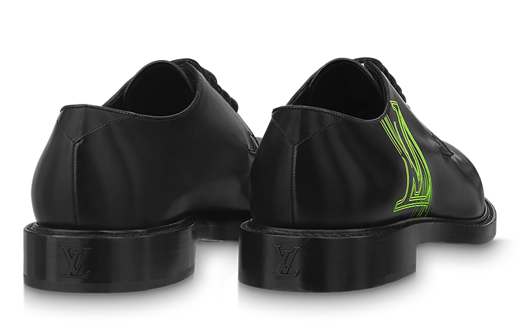 LOUIS VUITTON Voltaire Derby Shoes 'Black Green' 1ABNF4