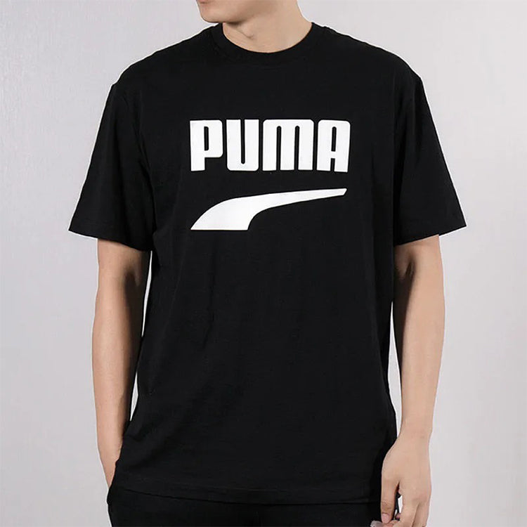 PUMA Casual Sports Alphabet Printing Breathable Short Sleeve Black 579112-01