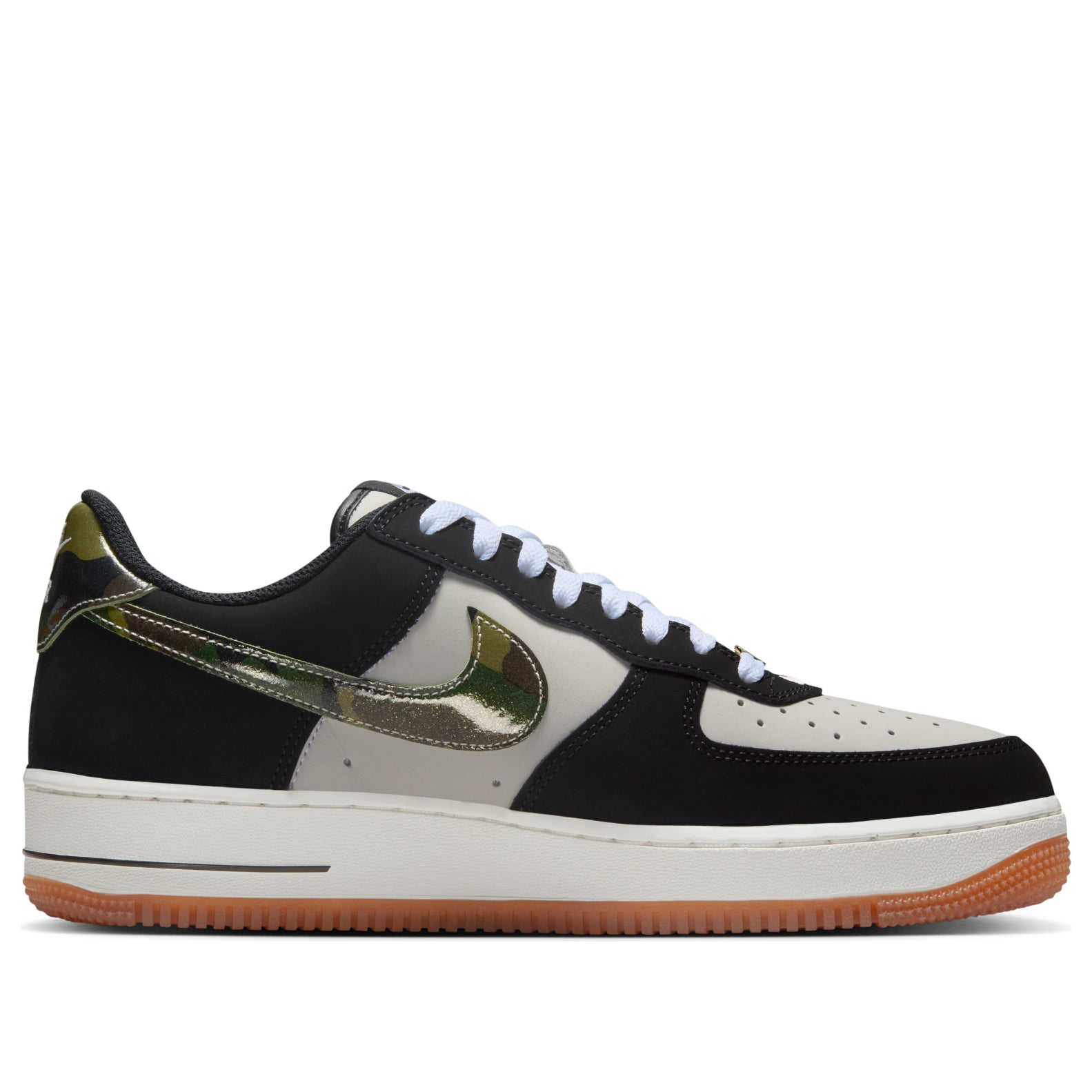 Nike Air Force 1 Low 'Black Patent Camo Swoosh' HQ1967-100