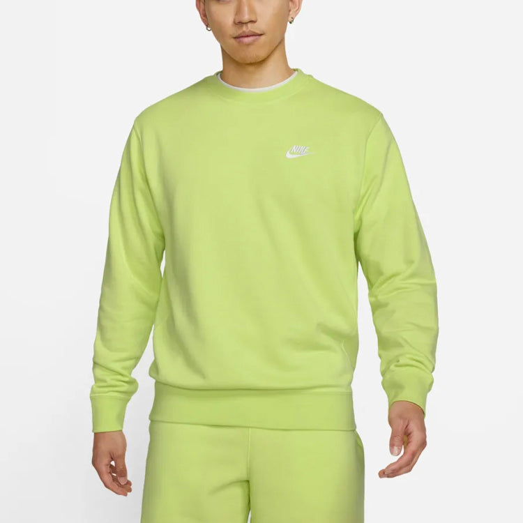 Nike Sportswear Club French Terry Logo Sweatshirt 'Neon Green' BV2667-736