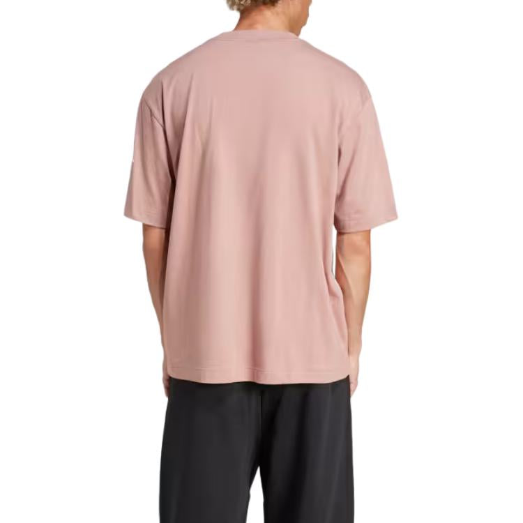 adidas Essentials Loose Fit 3 Bar Logo T-Shirt Asia Sizing 'Pink' JF3620