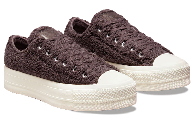 (WMNS) Converse Chuck Taylor All Star Platform Low 'Cozy Sherpa - Violet Ore' 572201C