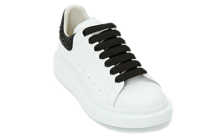 Alexander McQueen Oversized Sneaker 'White Jet Black Crystal' 662654WIA4U9581