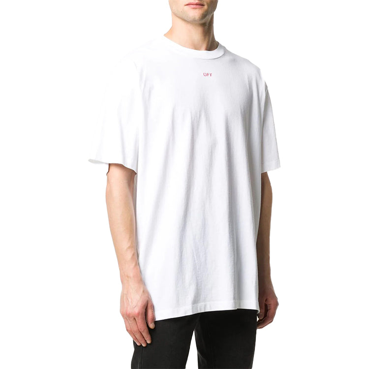 Off-White Stencil Arrows Printing Short Sleeve White OMAA038E20JER0030125