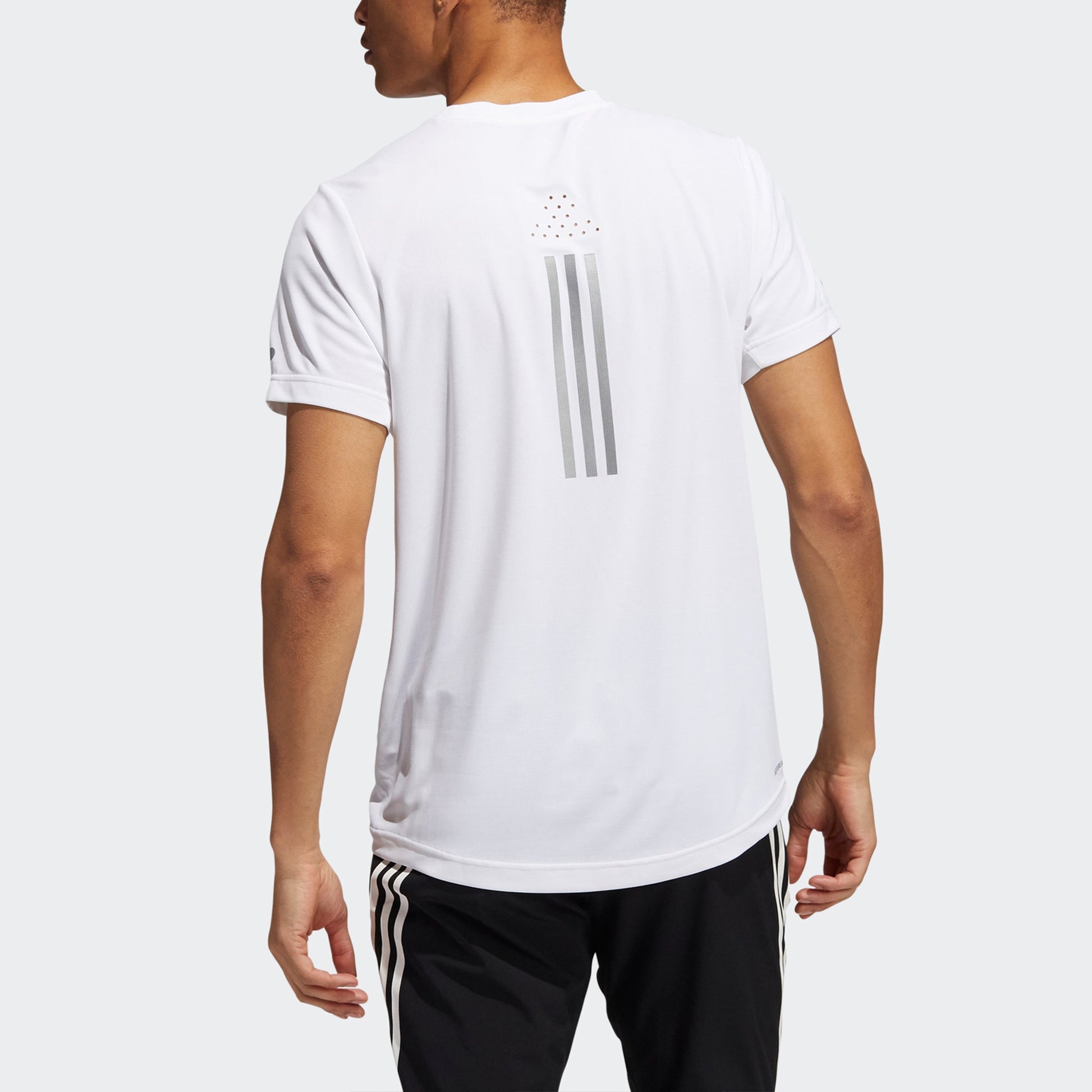 adidas Elevate Train T Reflective Training Sports Short Sleeve White HB8521