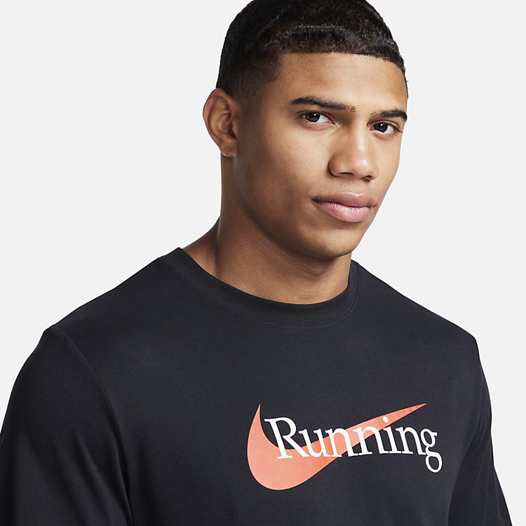 Nike Dri-FIT Running T-Shirt 'Black' CW0945-010