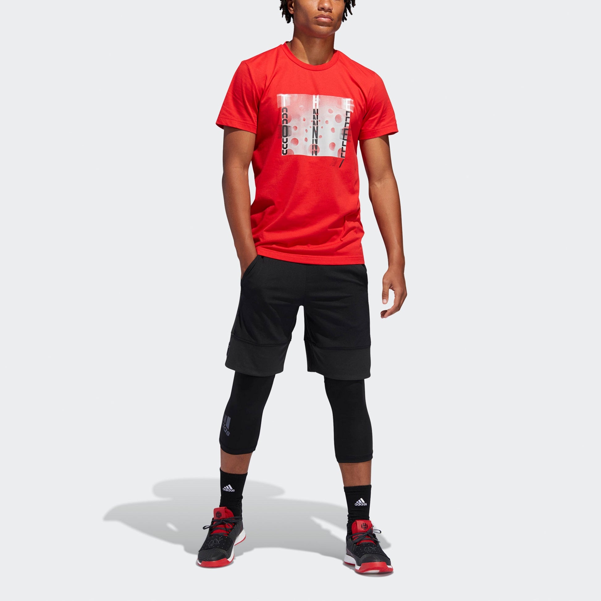 adidas Harden Short2 Basketball Sports Training Shorts Black DZ0825